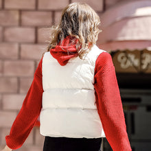 Load image into Gallery viewer, 2018 Winter new brand women's short feather vest white velvet warm women's vest jacket 93078