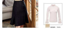 Load image into Gallery viewer, 2018 Autumn and Winter New Boutique Women's Wear Sleeveless Stripes Single Buckle Bottom Skirt Light Cooked Thin Dress 63028