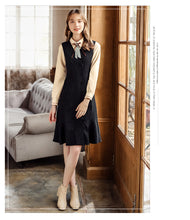 Load image into Gallery viewer, 2018 Autumn and Winter New Boutique Women's Wear Sleeveless Stripes Single Buckle Bottom Skirt Light Cooked Thin Dress 63028