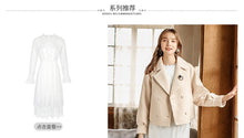 Load image into Gallery viewer, 2018 Winter new women's lapel double-breasted warm coat socialite coat 93061