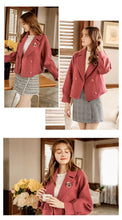 Load image into Gallery viewer, 2018 Winter new women's lapel double-breasted warm coat socialite coat 93061