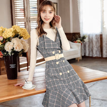 Load image into Gallery viewer, 2018 Autumn and Winter New Fashion Women's Couture Shirt Knitted Shirt Retro Show Thin 100 Skirt Set 83022