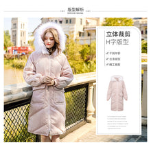 Load image into Gallery viewer, New Winter Female White Duck Down Mid-long Suit with Fur Collar and Warm Down Garment 93029