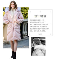 Load image into Gallery viewer, New Winter Female White Duck Down Mid-long Suit with Fur Collar and Warm Down Garment 93029