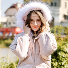 Load image into Gallery viewer, New Winter Female White Duck Down Mid-long Suit with Fur Collar and Warm Down Garment 93029