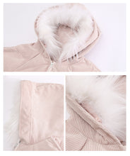 Load image into Gallery viewer, New Winter Female White Duck Down Mid-long Suit with Fur Collar and Warm Down Garment 93029