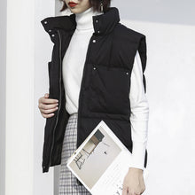 Load image into Gallery viewer, "Clearance seconds kill 156 yuan without refund or change" Korean version of down vest female collar solid color back set of female 2971
