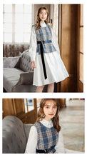 Load image into Gallery viewer, 2018 Winter Women's Shirt Skirt Bind Waist Armor Two-piece Set 83033