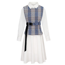 Load image into Gallery viewer, 2018 Winter Women's Shirt Skirt Bind Waist Armor Two-piece Set 83033
