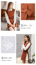 Load image into Gallery viewer, 2018 New brand women's round collar knitted skirt long-sleeved shirt skirt two-piece set 88720