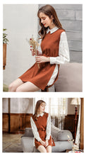 Load image into Gallery viewer, 2018 New brand women's round collar knitted skirt long-sleeved shirt skirt two-piece set 88720
