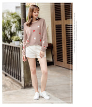 Load image into Gallery viewer, 2018 Autumn and Winter New Women's Dress INS Peach Heart Loose Coating Warm Sweaters Ladies Hundred Knitted Sweaters 79080