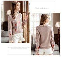 Load image into Gallery viewer, 2018 Autumn and Winter New Women's Dress INS Peach Heart Loose Coating Warm Sweaters Ladies Hundred Knitted Sweaters 79080
