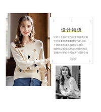 Load image into Gallery viewer, 2018 Autumn and Winter New Women's Dress INS Peach Heart Loose Coating Warm Sweaters Ladies Hundred Knitted Sweaters 79080