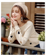 Load image into Gallery viewer, 2018 Autumn and Winter New Women's Dress INS Peach Heart Loose Coating Warm Sweaters Ladies Hundred Knitted Sweaters 79080