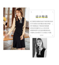 Load image into Gallery viewer, 2018 Autumn and Winter New Boutique Women's Wear Sleeveless Stripes Single Buckle Bottom Skirt Light Cooked Thin Dress 63028