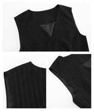 Load image into Gallery viewer, 2018 Autumn and Winter New Boutique Women's Wear Sleeveless Stripes Single Buckle Bottom Skirt Light Cooked Thin Dress 63028