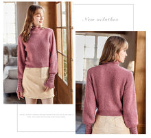 Load image into Gallery viewer, 2018 Winter New Women's Trumpet Sleeve Hanger Wool Coaters 73057
