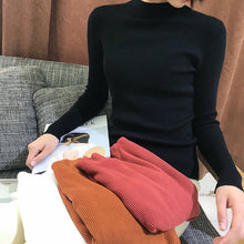 Load image into Gallery viewer, Women's Half-high-collar Long-sleeve Knitted Sweaters in Autumn and Winter of 2018