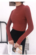 Load image into Gallery viewer, Women's Half-high-collar Long-sleeve Knitted Sweaters in Autumn and Winter of 2018