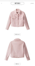 Load image into Gallery viewer, Spring 2019 New Women's Wear Pure White Jacket Single-row Button Short Fashion Lady Wool Jacket 96866