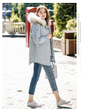 Load image into Gallery viewer, [Janfei] New winter 2008 women's wear with thick cap and cordage jacket, large hairneck down jacket 93075