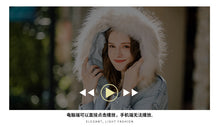 Load image into Gallery viewer, [Janfei] New winter 2008 women's wear with thick cap and cordage jacket, large hairneck down jacket 93075
