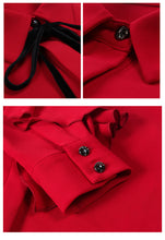 Load image into Gallery viewer, 2019 Autumn new brand women's wear lapel long-sleeve shirt temperament light cooked OL women's shirt 58900