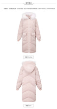 Load image into Gallery viewer, New Winter Female White Duck Down Mid-long Suit with Fur Collar and Warm Down Garment 93029