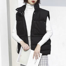 Load image into Gallery viewer, "Clearance seconds kill 156 yuan without refund or change" Korean version of down vest female collar solid color back set of female 2971
