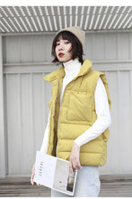 Load image into Gallery viewer, "Clearance seconds kill 156 yuan without refund or change" Korean version of down vest female collar solid color back set of female 2971