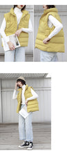 Load image into Gallery viewer, "Clearance seconds kill 156 yuan without refund or change" Korean version of down vest female collar solid color back set of female 2971