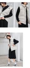Load image into Gallery viewer, "Clearance seconds kill 156 yuan without refund or change" Korean version of down vest female collar solid color back set of female 2971