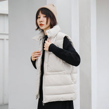 Load image into Gallery viewer, "Clearance seconds kill 156 yuan without refund or change" Korean version of down vest female collar solid color back set of female 2971