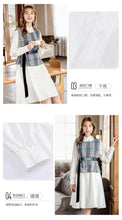 Load image into Gallery viewer, 2018 Winter Women's Shirt Skirt Bind Waist Armor Two-piece Set 83033