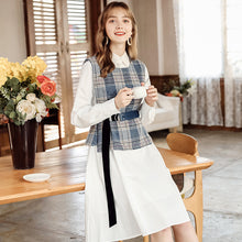 Load image into Gallery viewer, 2018 Winter Women's Shirt Skirt Bind Waist Armor Two-piece Set 83033
