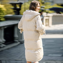 Load image into Gallery viewer, New winter 2008 women's jacket with thick white duck down jacket and long knee-length down jacket 97129