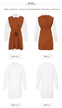 Load image into Gallery viewer, 2018 New brand women's round collar knitted skirt long-sleeved shirt skirt two-piece set 88720