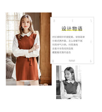 Load image into Gallery viewer, 2018 New brand women's round collar knitted skirt long-sleeved shirt skirt two-piece set 88720