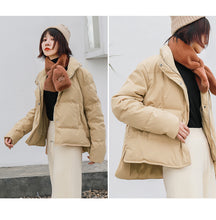 Load image into Gallery viewer, [Clearing the warehouse and killing 196 yuan without refund or replacement] Autumn-winter Korean version of high-collar down jacket 3000