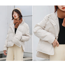 Load image into Gallery viewer, [Clearing the warehouse and killing 196 yuan without refund or replacement] Autumn-winter Korean version of high-collar down jacket 3000