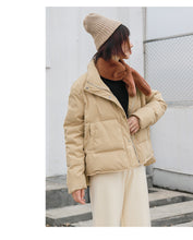 Load image into Gallery viewer, [Clearing the warehouse and killing 196 yuan without refund or replacement] Autumn-winter Korean version of high-collar down jacket 3000