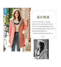 Load image into Gallery viewer, [ Journal of the Philippines] 2018 Winter new women's thickening warm jacket White Eider Lady with cap down jacket 97132