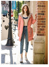 Load image into Gallery viewer, [ Journal of the Philippines] 2018 Winter new women's thickening warm jacket White Eider Lady with cap down jacket 97132