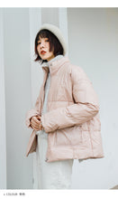Load image into Gallery viewer, Bright Down Female 2018 Winter Dress Korean Edition Student Pure Collar Female White Duck Down Warming Jacket Tide 3013