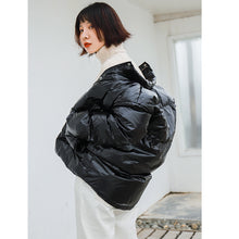 Load image into Gallery viewer, Bright Down Female 2018 Winter Dress Korean Edition Student Pure Collar Female White Duck Down Warming Jacket Tide 3013