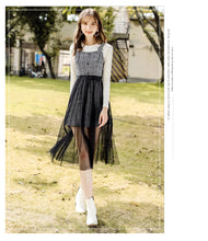 Load image into Gallery viewer, 2018 Autumn and Winter New Women's Warm Long Sleeved Knitted Sweaters Fashion Thousand Bird Gear Suspension Skirt Two-piece Set 83020