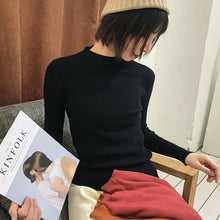 Load image into Gallery viewer, Women's Half-high-collar Long-sleeve Knitted Sweaters in Autumn and Winter of 2018