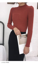 Load image into Gallery viewer, Women's Half-high-collar Long-sleeve Knitted Sweaters in Autumn and Winter of 2018