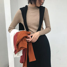 Load image into Gallery viewer, Women's Half-high-collar Long-sleeve Knitted Sweaters in Autumn and Winter of 2018